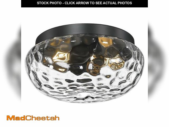 Lot 74-12700626 - FEMILA Black Flush Mount Ceiling Light, 12" Ceiling Light Fixtures for Kitchen Island, Bedroom, Livi...