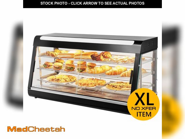 Lot 74-12787005 - VEVOR 3-Tier Commercial Food Warmer Display, 1500W Food Display Warmer with Light, Adjustable Shelf ...