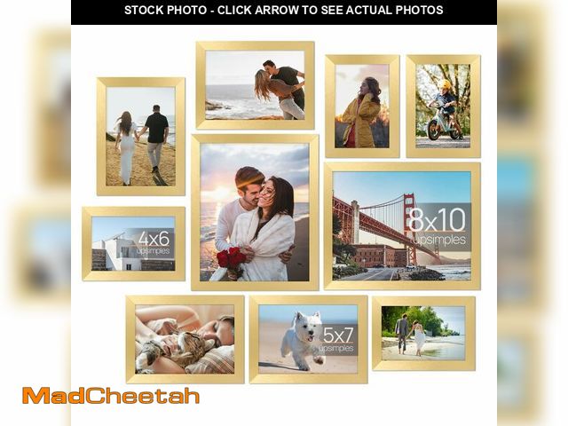 Lot 74-14273591 - upsimples 10 Pack Picture Frames Collage Wall Decor for Mounting or Tabletop Display, Photo Gallery ...