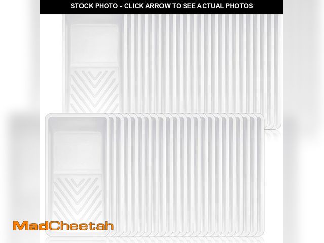 Lot 74-13543359 - Geelin 50 Pcs Small Paint Tray Liner 4 Inch Mini Disposable Heavy Duty Plastic Roller Tray Liner wit...