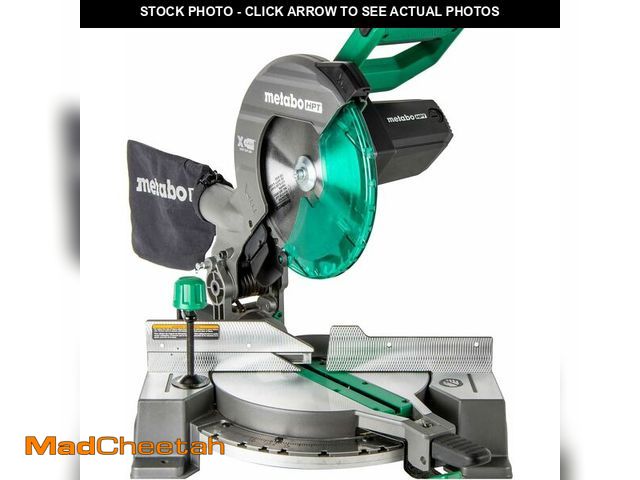 Lot 74-12573182 - Metabo HPT 10-Inch Single Bevel Compound Miter Saw, 15-Amp Power Saw with Xact Cut Shadow Line, Prec...