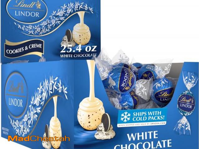 Lot 74-12349173 - Lindt LINDOR Cookies and Creme White Chocolate Candy Truffles with Smooth, Melting Truffle Center, 2...