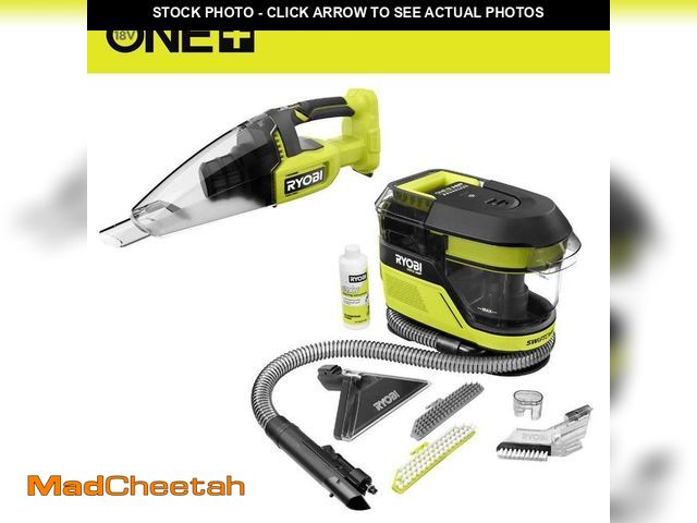 Lot 74-13002432 - *MISSING ATTACHMENTS &amp; HANDHELD VAC* RYOBI ONE+ HP 18V Brushless SWIFTClean Mid-Size Spot Cleane...
