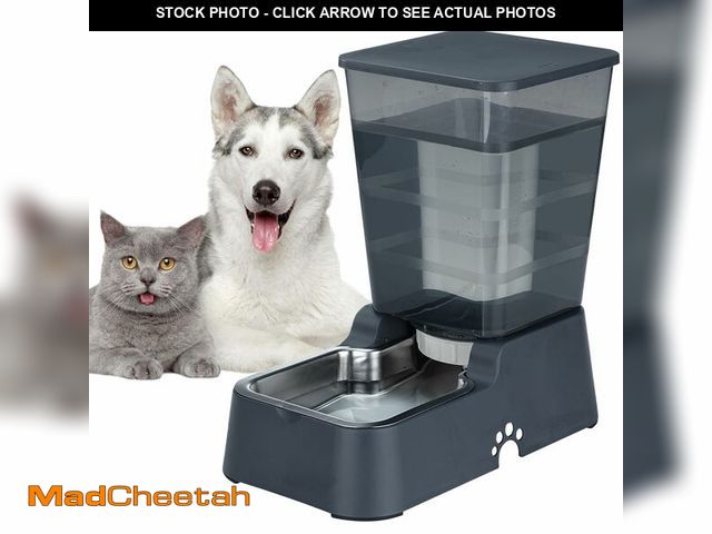 Lot 74-13545176 - Leefele Automatic 5.4L/1.4Gal Pet Waterer, Pet Automatic Dog Water Dispenser Gravity Stainless Steel...