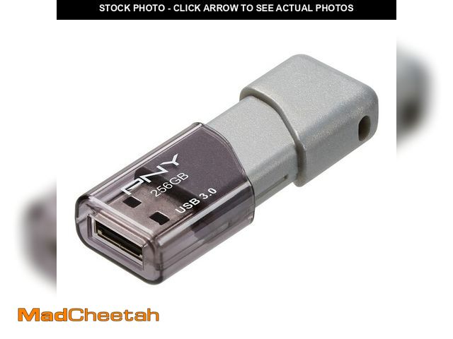 Lot 74-13547269 - PNY 256GB Turbo Attache 3 USB 3.0 Flash Drive,Grey (Pack of 1) - UNUSED