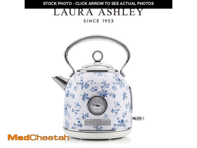 Lot 74-14255575 - Laura Ashley VQ 7-Cup China Rose Cordless Dome Electric Kettle with Thermometer - UNUSED