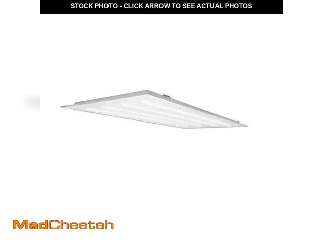 Lot 74-12551522 - 2 ft. x 4 ft. 128-Watt Equivalent Integrated LED High Output Prismatic Lens White Troffer, 3500K/400...