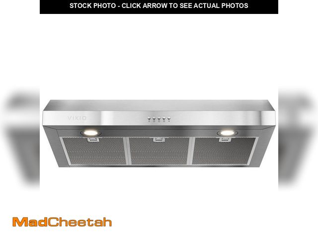 Lot 74-14254742 - VIKIO 36 in. 600 CFM Ducted Under Cabinet Range Hood with Lights in Stainless Steel - UNUSED