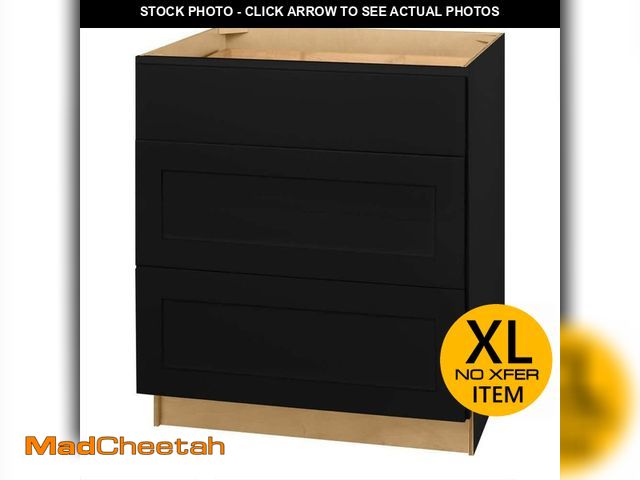 Lot 74-13738574 - Hampton Bay Avondale 30 in. W x 24 in. D x 34.5 in. H Ready to Assemble Plywood Shaker Drawer Base K...