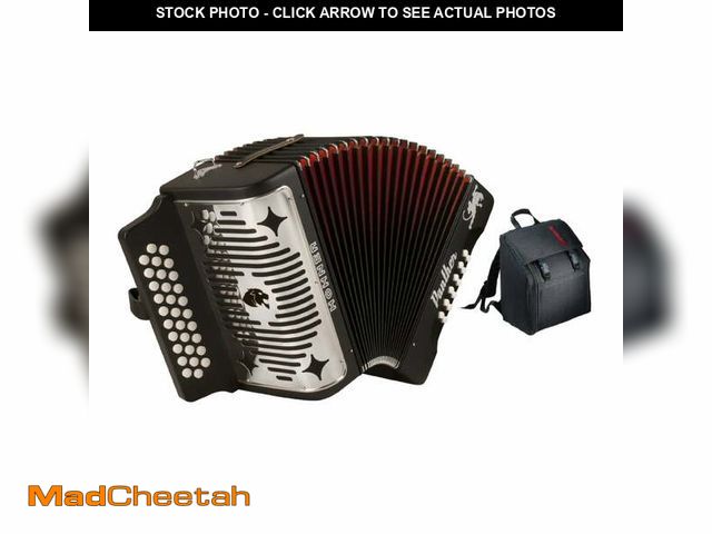 Lot 74-12646145 - Hohner 3100GB 31-Key Panther Diatonic Accordion with Hohner ABG Gig Bag - UNUSED