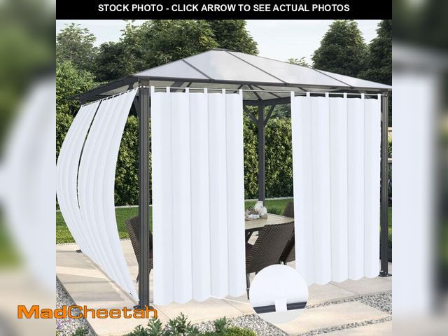 Lot 74-14212141 - OutdoorLines Waterproof Outdoor Curtains for Patio - Windproof Tab Top Gazebo Curtain Panels - Priva...