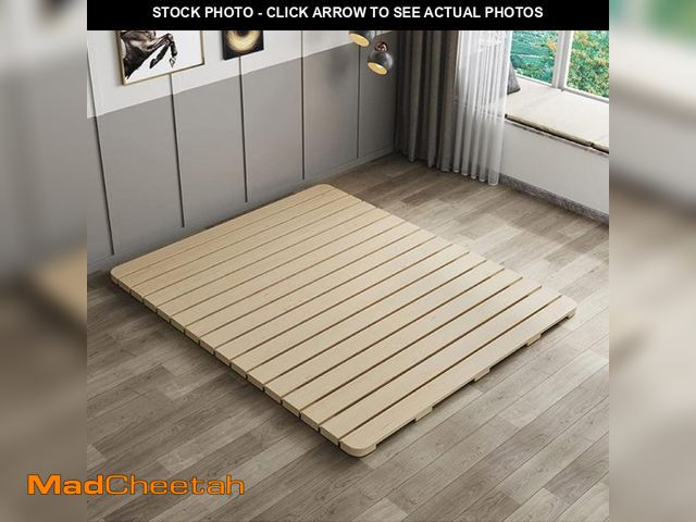 Lot 74-12484939 - LOBOTOU Floor Bed Frame King Size, Breathable Moisture-Proof Bed Plate, Wood Roll-Type Slatted Bed J...