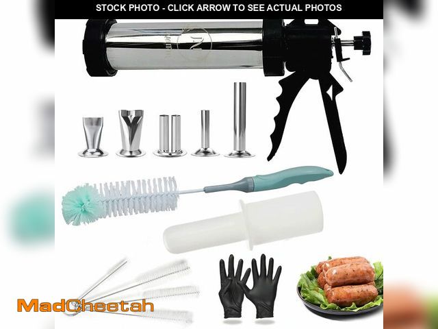 Lot 74-14212662 - Professional Beef Jerky Gun Kits, Stainless Steel Jerky Maker, Jerky Cannon, Meat Gun with 5 Stainle...
