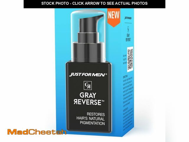 Lot 74-13626448 - Just for Men Gray Reverse Daily Hair Serum, Gradually Reduces Gray Hair, Easy Dye-Free Serum, Travel...