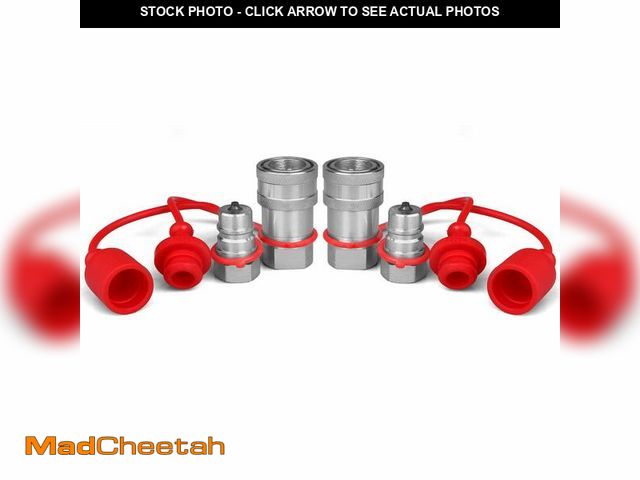 Lot 74-14143683 - 3/8" Ag ISO 5675 Hydraulic Quick Connect Couplers with Dust Caps,Pioneer Style Hydraulic Coupler,3/8...