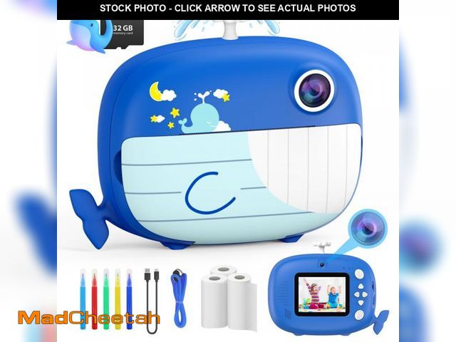 Lot 74-12443794 - Usteetic Kids Instant Printing Camera 2.4 inch 1080P LCD Screen Dual Camera Toddler Camera with Prin...