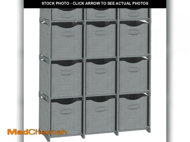 Lot 74-12110040 - 12 Cube Closet Organizers And Storage | Includes All Storage Cube Bins | Easy To Assemble Closet Sto...