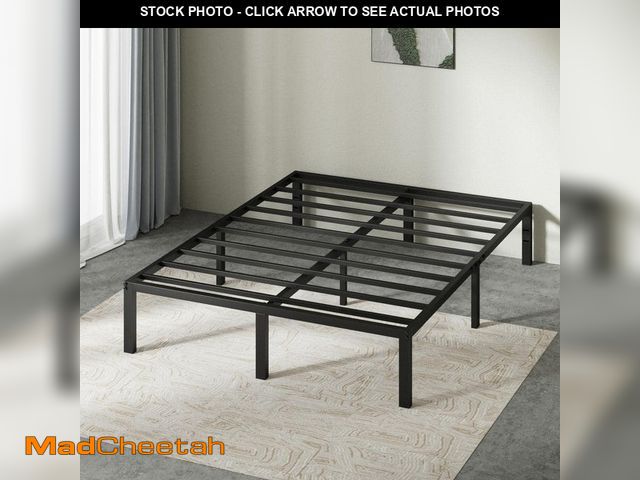 Lot 74-12585123 - Zinus Classic 14 in. Black Metal Queen Platform Bed Frame - UNUSED