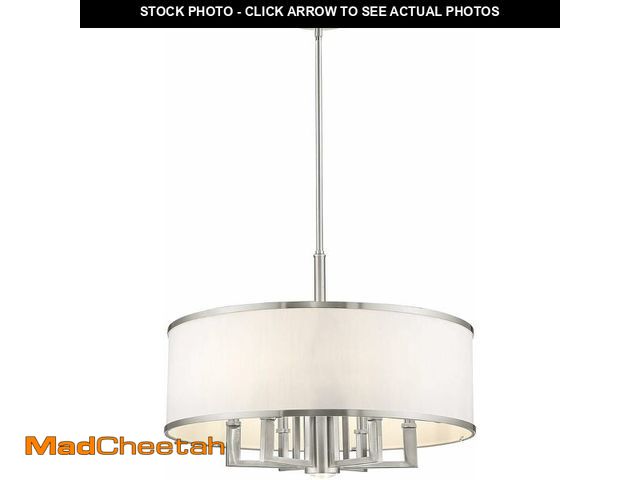 Lot 74-12827948 - Livex Lighting 62616-91 Park Ridge 6 Light Chandelier, Brushed Nickel - UNUSED