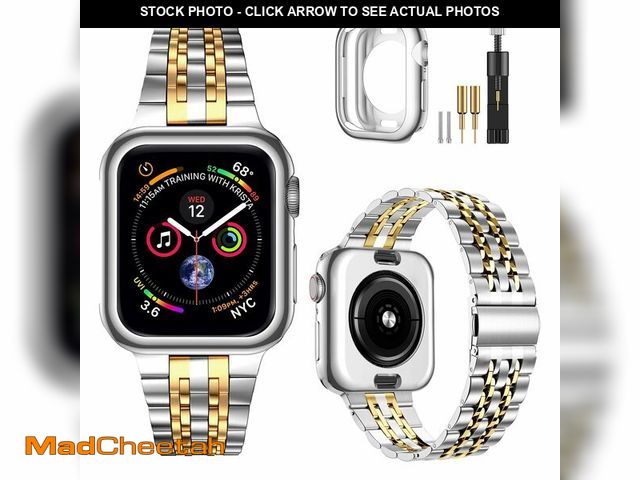 Lot 74-14211322 - MioHHR Compatible with Apple Watch Band 46mm Series 11 10, Solid Stainless Steel Metal Strap Band fo...