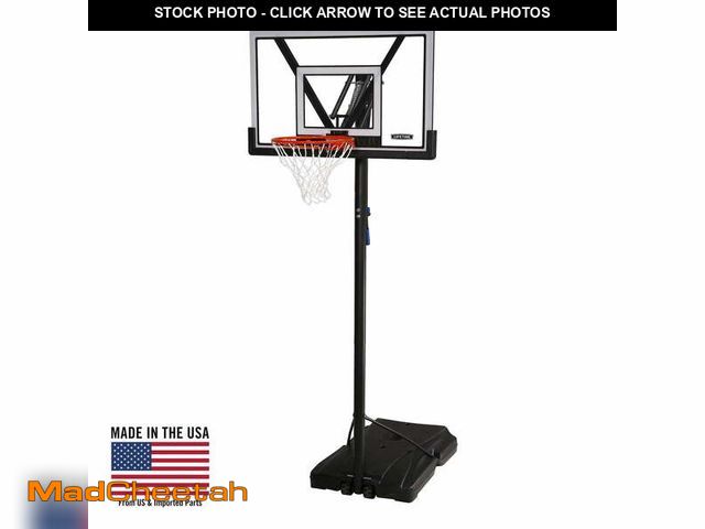 Lot 74-13054764 - Lifetime 48-Inch Shatterproof Portable Basketball Hoop with Strong Arm Adjustment &amp; Slam-It Rim ...