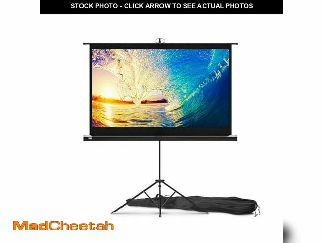 Lot 74-12762354 - Projector Screen with Stand 60 inch - Indoor and Outdoor Projection Screen for Movie or Office Prese...