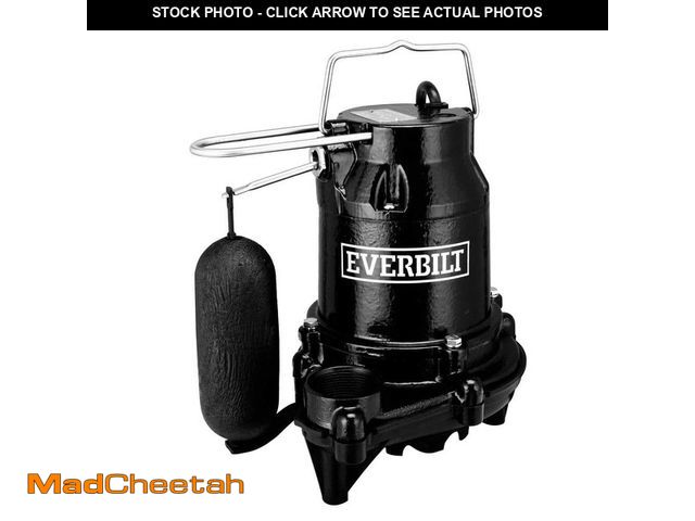 Lot 74-13051443 - Everbilt 1/3 HP Cast Iron Submersible Sump Pump - USED