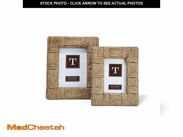 Lot 74-14355736 - Two's Company Sea Grass Photo Frames Set of 2 - UNUSED