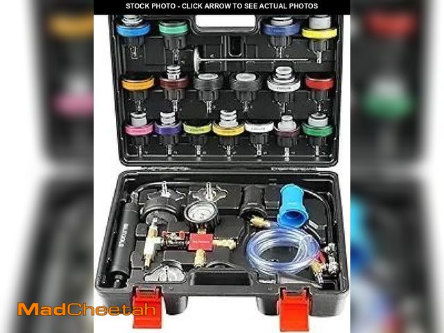 Lot 74-12126141 - BILITOOLS Radiator Coolant Pressure Tester &amp; Vacuum Refill Kit, 28-Piece Universal Cooling Syste...
