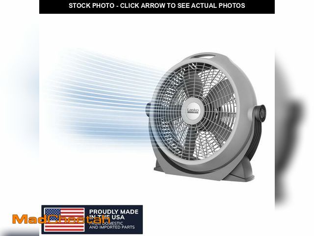 Lot 74-13816763 - Lasko WindMachine 20" 3 Speed Pivoting Air Circulator Floor Fan, Gray, A20304 - USED