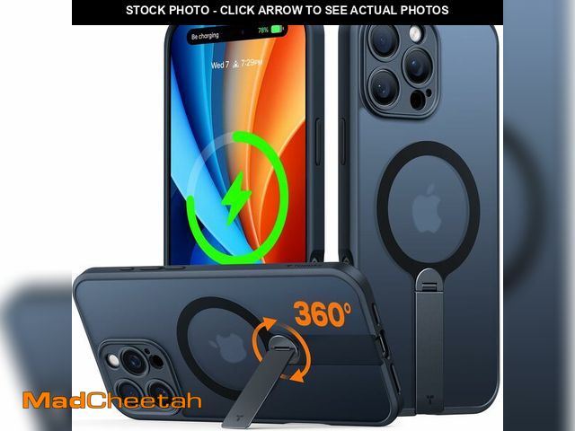 Lot 74-13996959 - TORRAS Upgraded 360 Rotable Stand Magnetic Case for iPhone 16 Pro Max Case, Full Camera Protection, ...