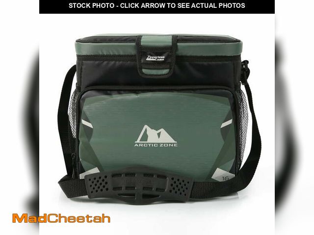 Lot 74-12885173 - Arctic Zone 16 Can, 11 Quart Zipperless Soft Cooler, Green - UNUSED