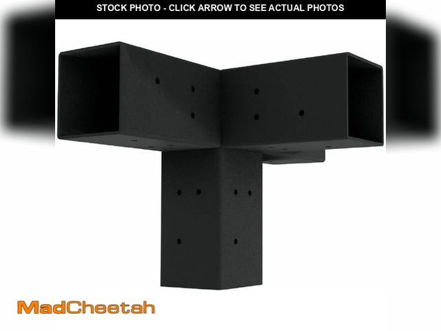 Lot 74-12676859 - WILD HOG LINX 4 in. TetraFit Black Steel Extension Bracket Pergola for 4x4 Wood Posts (1-Pack) - UNU...