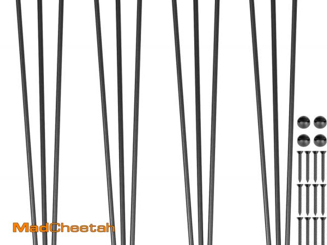 Lot 74-12137350 - VEVOR Hairpin Table Legs 20" Black Set of 4 Desk Legs 880lbs Load Capacity (Each 220lbs) Hairpin Des...