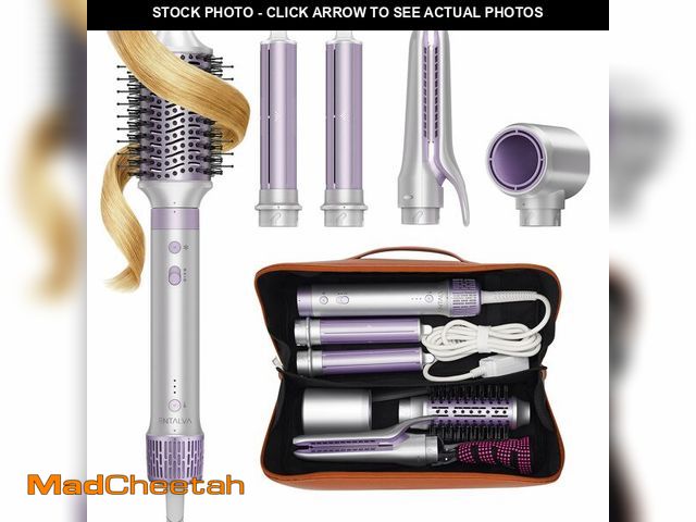 Lot 74-14380121 - Entalva 5 in 1 Hot Air Styler- Blowout Brush Hair Dryer Set for Salon Blowouts, Smooth Curls, Volumi...