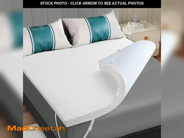 Lot 74-12486803 - INGALIK 3 inch Gel Infused Memory Foam Mattress Topper, Queen, Cooling Bed Topper for Pressure Relie...