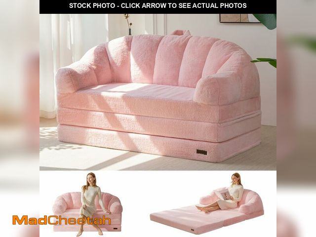 Lot 74-14204434 - MAXYOYO Folding Sofa Bed, 2 in 1 Convertible Sofa to Lounger Comfy Loveseat Bean Bag Chair for Adult...