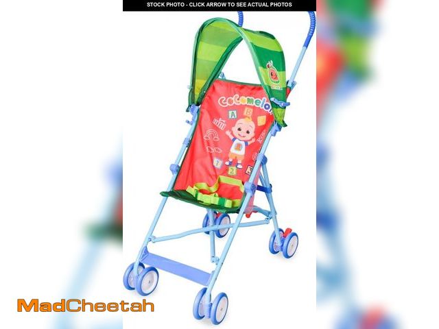 Lot 74-12030116 - Cocomelon Umbrella Stroller with Canopy, Lightweight and Compact for Travel, 3D Stroller Red - UNUSE...