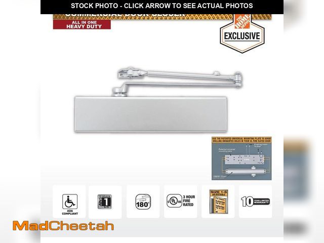 Lot 74-13821891 - Universal Hardware Heavy-Duty All-in-One Aluminum Commercial Door Closer - UNUSED