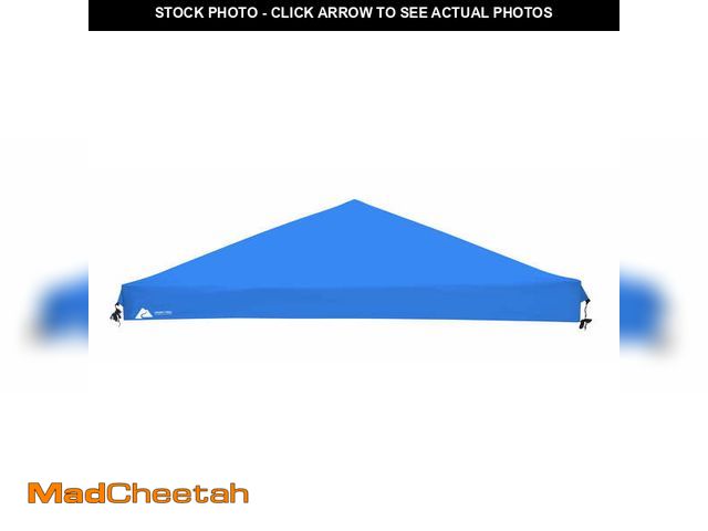 Lot 74-12862294 - Ozark Trail 10' x 10' Instant Slant Leg Pop up Canopy Replacement Top Shading Cover, Blue - UNUSED