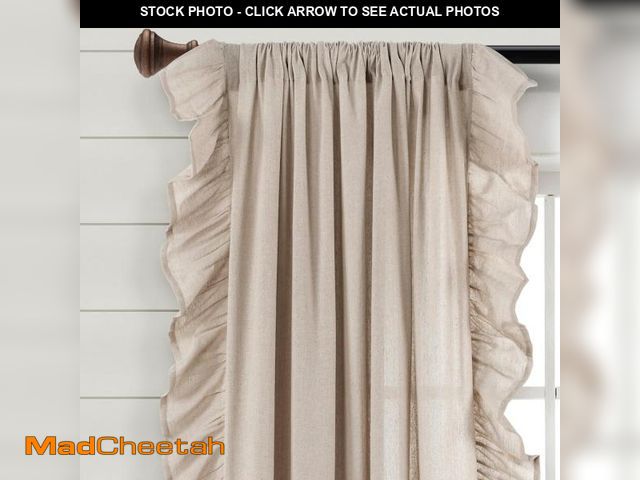Lot 74-12399169 - Lush Decor Linen Ruffle Window Curtain Panel (Single Panel), 84" L x 54" W, Linen - UNUSED