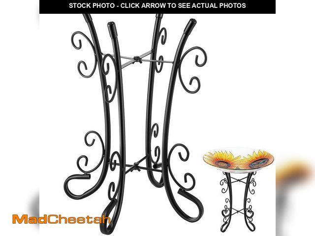 Lot 74-14056927 - Avenuebool Outdoor Metal Bird Bath Stand, Sturdy Birdbath Bowl Stand, 16 Inch, Fade and Weather Resi...