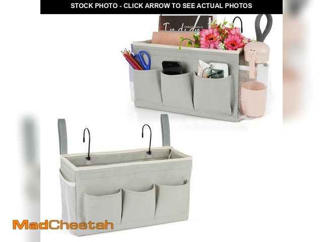 Lot 74-14382491 - Lilithye Bedside Caddy Organizer with Fixed Straps &amp; Water Bottle Holder for Home, College Dorm,...