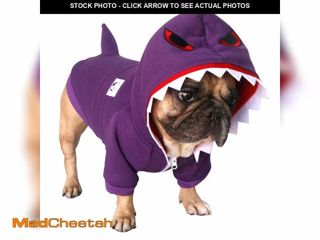Lot 74-12973417 - iChoue English Bulldog Shark Halloween Costumes Clothes Hoodies for Medium Dogs Cold Weather Winter ...
