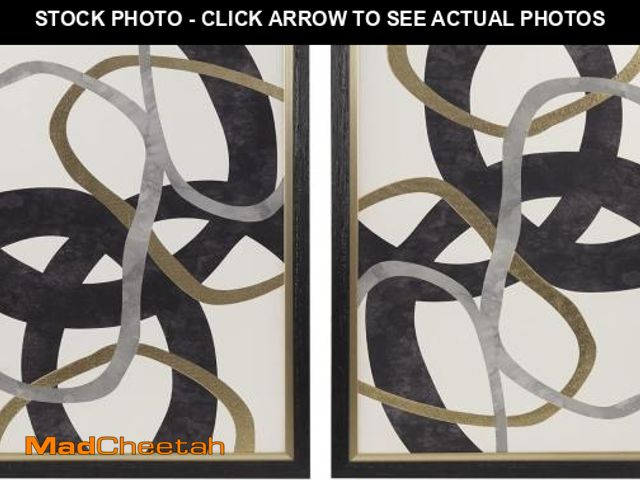 Lot 74-12098347 - Madison Park Wall Art Living Room Decor - Moving Midas Abstract Foil Framed Canvas, Home Accent, Bed...