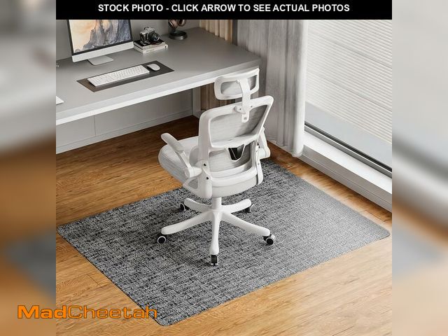 Lot 74-13697921 - Delamu Office Chair Mat for Hardwood Floor, Non-Slip PVC Woven Computer Desk Chair Mat, 45"x53" Heav...
