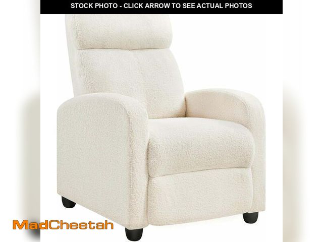 Lot 74-12659153 - (MISSING HARDWARE ) Fabric Recliner Chair Sofa Ergonomic Adjustable Single Sofa with Thicker Seat Cu...