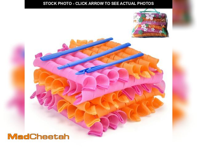 Lot 74-14143832 - 40pcs Heatless Spiral Hair Curlers for Long Hair - Heatless Curls Overnight 22inch Magic Hair Roller...