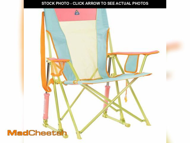 Lot 74-12678341 - GCI Outdoor Comfort Pro Rocker Foldable Rocking Camp Chair, Sweet Tea - UNUSED