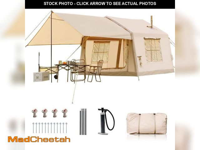 Lot 74-12982174 - BOZTIY 6-8 Person Inflatable Camping Tents with Canopy Blow Up Tent w/ Hand Pump Air Glamping Tent w...